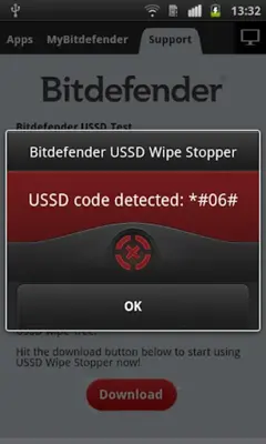 Bitdefender USSD Wipe Stopper android App screenshot 2