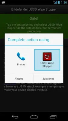 Bitdefender USSD Wipe Stopper android App screenshot 3